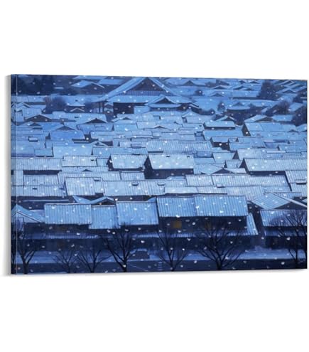 Amazon.co.jp: 東山魁夷「年暮る」風景画有名画家、版画家、作家アール